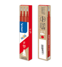 Refill sfera a scatto Frixionball Clicker - punta 0,5mm  - rosso - Pilot - conf. 3 pezzi