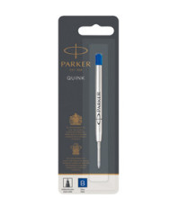 Refill sfera Quink standard - punta large - metallo - blu  - Parker Refill sfera Quink standard - punta large - metallo - blu  - Parker