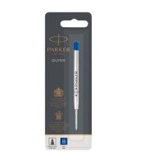 Refill sfera Quink standard - punta large - metallo - blu  - Parker Refill sfera Quink standard - punta large - metallo - blu  - Parker