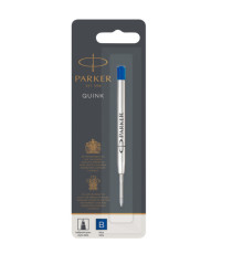 Refill sfera Quink standard - punta large - metallo - blu  - Parker Refill sfera Quink standard - punta large - metallo - blu  - Parker
