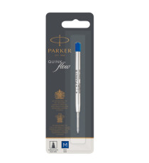 Refill sfera QuinkFlow - punta media - metallo - blu  - Parker