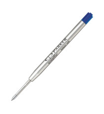 Refill sfera QuinkFlow - punta media - metallo - blu - Parker - blister 3 pezzi