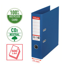 Registratore a leva - CO2 neutral - A4 - dorso 75 mm - blu - Esselte Registratore a leva - CO2 neutral - A4 - dorso 75 mm - blu - Esselte