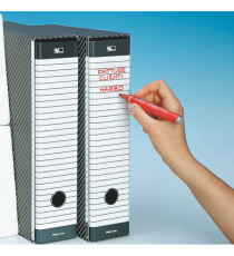 Registratore Delso Line G15 - dorso 8 cm - protocollo 23 x 33 cm - grigio - Esselte