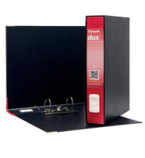 Registratore Dox 4  - dorso 5 cm - commerciale 23x29,7 cm - rosso - Esselte Dox
