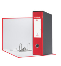 Registratore Eurofile G55 - dorso 8 cm - protocollo 23x33 cm - rosso vivida - Esselte