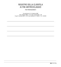 Registro antiriciclaggio per professionisti - 31 x 24cm - 46 fogli - Edipro Registro antiriciclaggio per professionisti - 31 x 24cm - 46 fogli - Edipro