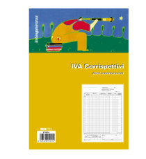 Registro prima nota Iva corrispettivi - 25/25 fogli autoricalcanti - 29,7 x 23cm - Edipro