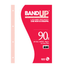 Ricambi BandUp forati rinforzati - A4 - bianchi - 40 fogli - 90gr - BM Ricambi BandUp forati rinforzati - A4 - bianchi - 40 fogli - 90gr - BM