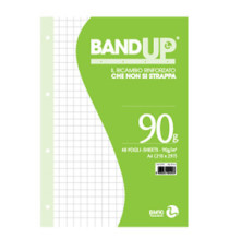 Ricambi BandUp forati rinforzati - A4 - quadretto 10mm - 40 fogli - 90gr - BM Ricambi BandUp forati rinforzati - A4 - quadretto 10mm - 40 fogli - 90gr - BM