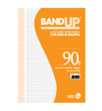Ricambi BandUp forati rinforzati - A4 - quadretto 4mm con margine - 40 fogli - 90gr - BM Ricambi BandUp forati rinforzati - A4 - quadretto 4mm con margine - 40 fogli - 90gr - BM