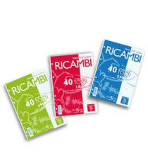 Ricambi forati Quaxima - A5 - 1 rigo - 80 gr - 40 fogli - Pigna Ricambi forati Quaxima - A5 - 1 rigo - 80 gr - 40 fogli - Pigna