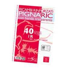 Ricambi forati rinforzati Pignaric - A4 - 1 rigo - 40 fogli - 80gr - Pigna Ricambi forati rinforzati Pignaric - A4 - 1 rigo - 40 fogli - 80gr - Pigna