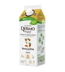 Ricarica crema di sapone mani - carton box - 900 ml - argan - Dermomed Ricarica crema di sapone mani - carton box - 900 ml - argan - Dermomed