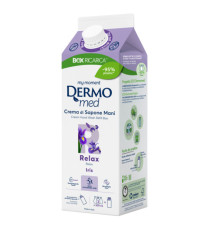 Ricarica crema di sapone mani - carton box - 900 ml - iris - Dermomed Ricarica crema di sapone mani - carton box - 900 ml - iris - Dermomed