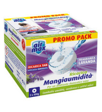 Ricarica tab Mangiaumidità - lavanda - 2 x 450 gr - Air Max - conf. 2 pezzi Ricarica tab Mangiaumidità - lavanda - 2 x 450 gr - Air Max - conf. 2 pezzi