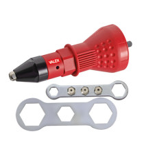 Rivettatrice per avvitatori - con 4 teste intercambiabili - Valex Rivettatrice per avvitatori - con 4 teste intercambiabili - Valex