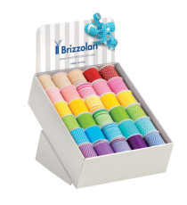 Rocche di nastro - in polipropilene - 10 mm x 10 mt - fantasie primaverili assortite - Brizzolari - conf. 60 pezzi