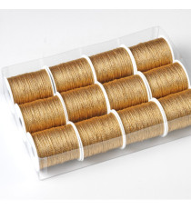 Rocchette cordonetto - 2 capi - 20 mt - oro - Brizzolari - conf. 12 pezzi Rocchette cordonetto - 2 capi - 20 mt - oro - Brizzolari - conf. 12 pezzi