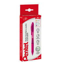 Roller a scatto Energel X BL 107  - punta 0,7mm - astuccio 4 colori assortiti - Pentel