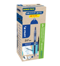 Roller gel B2P Ecoball BeGreen - punta 0,7 mm - 10 refill B2P inclusi - blu - Pilot - conf. 20 pezzi