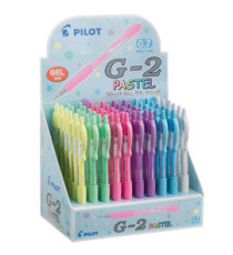 Roller gel scatto G-2 - 0,7 mm - colori assortiti pastel - Pilot - Display 60 pezzi Roller gel scatto G-2 - 0,7 mm - colori assortiti pastel - Pilot - Display 60 pezzi
