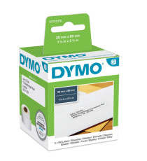 Rotolo 130 etichette LW 990100 - 28 x 89 mm - carta - indirizzi standard -bianco - Dymo - conf. 2 rotoli