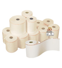 Rotolo per bilancia - 57 mm x 38 m - diametro esterno 82 mm - anima 25 mm - 112 gr - carta termica adesiva BPA free - Sa