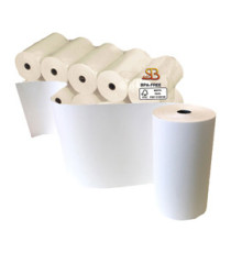 Rotolo per calcolatrici e stampanti - 57 mm x 25 m - diametro esterno 45 mm - anima 12 mm - 55 gr - carta termica BPA fr Rotolo per calcolatrici e stampanti - 57 mm x 25 m - diametro esterno 45 mm - anima 12 mm - 55 gr - carta termica BPA fr