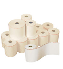 Rotolo per POS e carte di credito - 57 mm x 20 m - diametro esterno 64 mm - anima 12 mm - carta chimica a 2 copie - Saba Rotolo per POS e carte di credito - 57 mm x 20 m - diametro esterno 64 mm - anima 12 mm - carta chimica a 2 copie - Saba