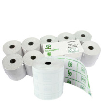 Rotolo per registratore cassa - lunga durata - 80 mm x 80 m - diametro esterno 77 mm - anima 12 mm - 55 gr - carta termi