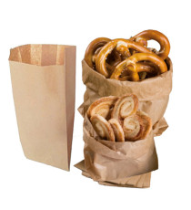Sacchetti - carta kraft - 14x28 cm - soffietti laterali 5 cm - 45 gr - Rex Sadoch - avana - conf. 100 pezzi