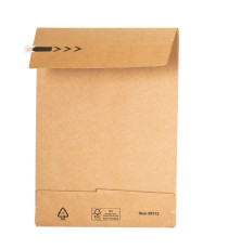 Sacchetti a fondo quadro E-Green - B4 - 25 x 35 x 5 + 10 cm - carta kraft - avana - Bong Packaging - conf. 250 pezzi