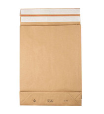 Sacchetti a fondo quadro E-Green - C3 - 35 x 45 x 8 + 10 cm - carta kraft - avana - Bong Packaging - conf. 200 pezzi