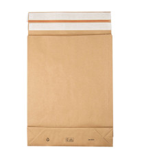 Sacchetti a fondo quadro E-Green - C3 - 35 x 45 x 8 + 10 cm - carta kraft - avana - Bong Packaging - conf. 200 pezzi