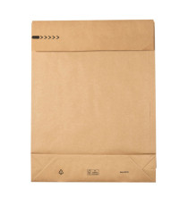 Sacchetti a fondo quadro E-Green - C3 - 35 x 45 x 8 + 10 cm - carta kraft - avana - Bong Packaging - conf. 200 pezzi