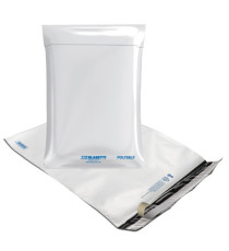 Sacchetto Polyself - per corrieri  - D3 - 31 x 41 cm - PE - bianco/grigio - Blasetti  - conf. 100 pezzi