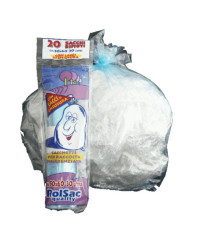 Sacchi - 50 x 60 cm - 30 L - 16 micron - azzurro trasparente - Rolsac - conf. 20 pezzi Sacchi - 50 x 60 cm - 30 L - 16 micron - azzurro trasparente - Rolsac - conf. 20 pezzi