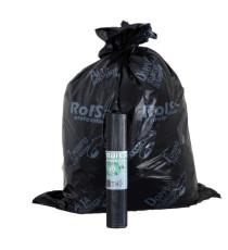 Sacchi - 72 x 110 cm - 110 L - 47 micron - nero - Rolsac - conf. 10 pezzi