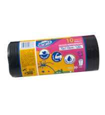 Sacchi per immondizia - 70x110 cm - 120 L - 43 micron - nero - Logex Professional - rotolo da 10 sacchetti Sacchi per immondizia - 70x110 cm - 120 L - 43 micron - nero - Logex Professional - rotolo da 10 sacchetti