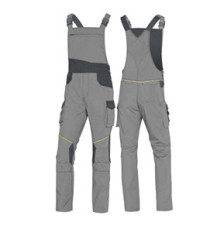 Salopette da lavoro Mach 2 - tela/poliestere/cotone - taglia M - grigio chiaro/grigio scuro - Deltaplus Salopette da lavoro Mach 2 - tela/poliestere/cotone - taglia M - grigio chiaro/grigio scuro - Deltaplus