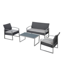 Salotto Alicante - bianco/grigio - Garden Friend - set 4 elementi