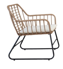 Salotto Cebu - polyrattan naturale - Garden Friend - set 4 elementi