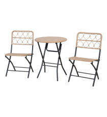 Salotto Maui - polyrattan naturale - Garden Friend - set 3 elementi