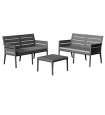 Salotto Panka - antracite - Grandsoleil - set 4 elementi