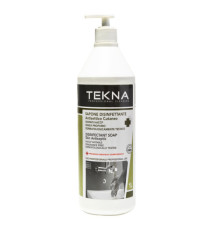 Sapone disinfettante - senza profumo - con dispenser - 1 L - Tekna Sapone disinfettante - senza profumo - con dispenser - 1 L - Tekna