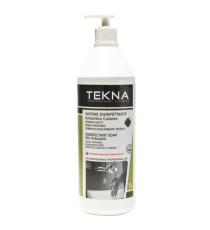 Sapone disinfettante - senza profumo - con dispenser - 1 L - Tekna Sapone disinfettante - senza profumo - con dispenser - 1 L - Tekna
