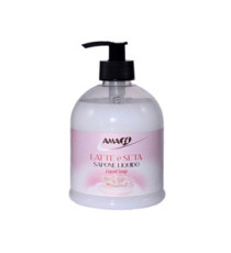 Sapone liquido - in dispenser - 500 ml - latte & seta - Amati Sapone liquido - in dispenser - 500 ml - latte & seta - Amati