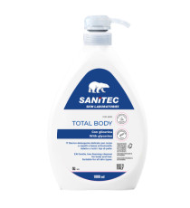 Sapone Total Body - con glicerina - dispenser 1 L - tè verde - Sanitec Sapone Total Body - con glicerina - dispenser 1 L - tè verde - Sanitec
