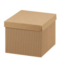 Scatola - con coperchio - 40 x 28,5 x 24 cm - cartone onda - avana - Scotton